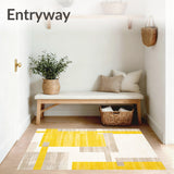 Sunrise Haze Collection Mellow Yellow & Sandstone Abstract(Yellow)