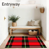 Highland Plaid Interlocking Tartan Design with Classic Heritage Checks(Red)