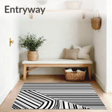 Abstract Interlocking Stripes with Minimalist Modern Flair(Black)