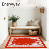 Elegant Winter Wonderland Hallway Seasonal Decorative Accent(Red)