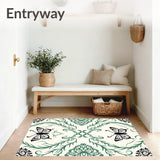 Celestial Moth Botanical Tapestry with Phase Motifs(Black)