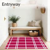 Rustic Holiday Tartan Design with Crisp Crosshatch and Layered Squares(Red)