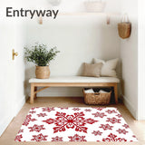 Festive Snowflake Wonderland Decorative Hallway Accent(Red)
