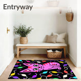 Quirky Sparkling Tabby Jester Yuletide Entertainment Throw(Pink)