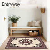 Enchanting Kaleidoscope Botanical Tapestry(Beige)