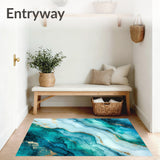 Luxury Watercolor Marble with Oceanic Stone(Blue)