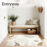 Elegant Swirl Collection Premium Area With Easy Care Maintenance(Beige)