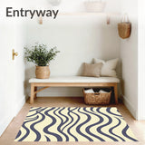 Rhythmic Wave Motif Imogene Fade Resistant Collection(Beige)