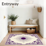 Sunburst Medallion Motif with Vintage Art Nouveau Flair(Purple)