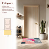 Ultra Soft Area Rug, Non Slip, Stain Resistant, Washable Area Rugs for Living Room, Bedroom, Modern Abstract Print(Gray)