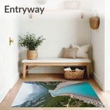 Natural Vista Mountain Stream Panoramic Horizon Perspective Illusion(Blue)