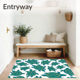 Hawaiian Sea Mosaic with Surreal Ocean Waves Design(Blue)