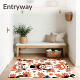 Whimsical Snowman Character with Festive Holly Border Design(White)