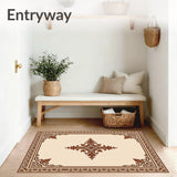 Elegant Damask Symmetrical Medallion Tapestry(Beige)