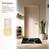 Artistic Fluid Marble Motif(Black)