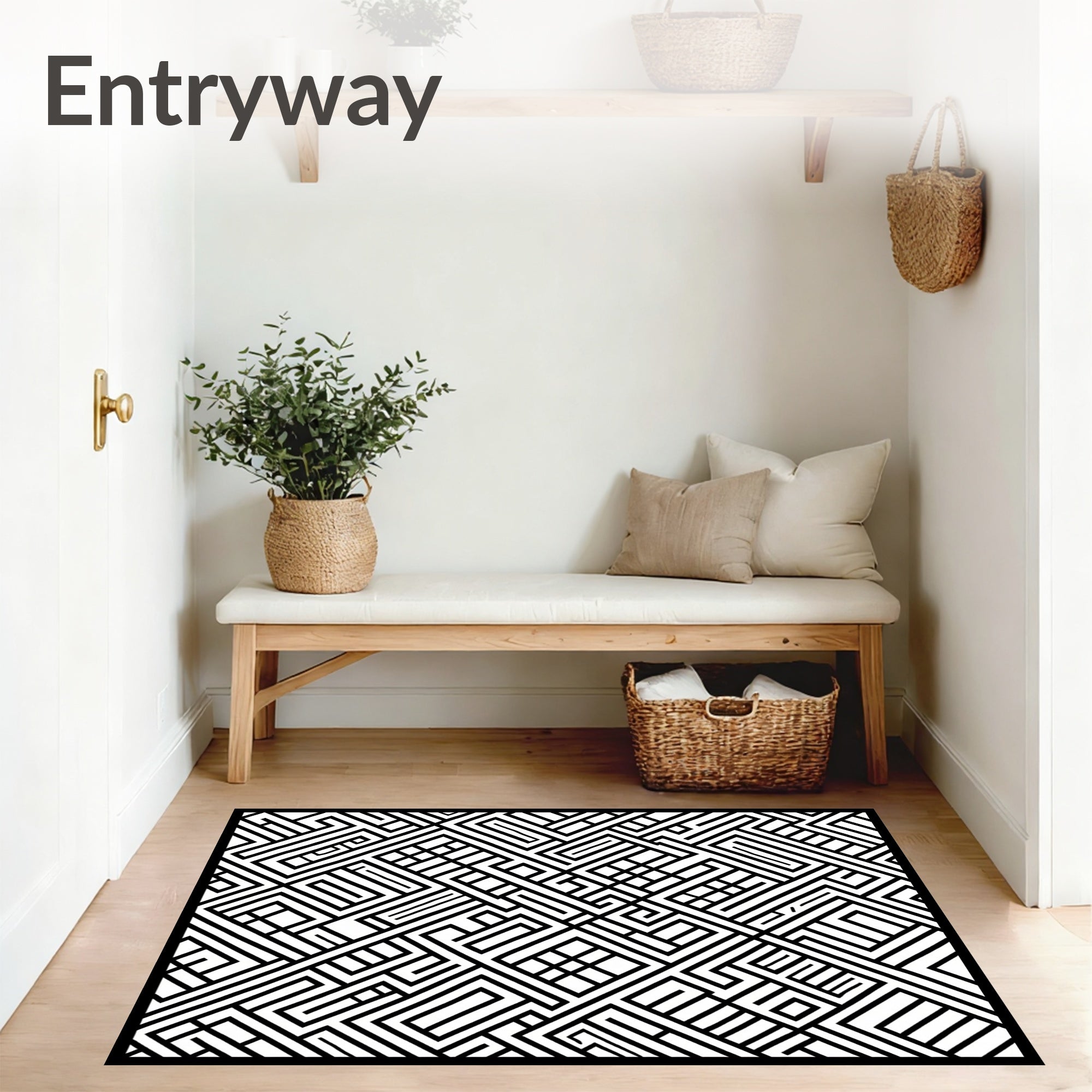 Timeless Farmstead Lattice Featuring Intersecting Diagonal (Black) - ODIKA