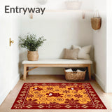 Enchanted Forest Snowman Surrounded by Sparkling Flurry Filigree(Red)