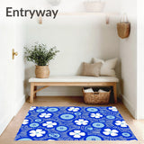 Exquisite Petal Cascade Symmetrical Hallway Embellishment (Blue) - ODIKA