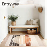 Elegant Round with Interwoven Stripes and Texture(Beige)