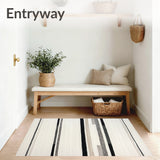 Elegant Nordic Minimalist with Monochromatic Zigzag Design(White)