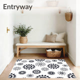 Burst with Symmetrical Floral Rosette Design (Black)