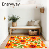 Botanical Bloom Showcasing Layered Petal Silhouettes(Orange)