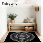 Midnight Constellation Burst Radial Contemporary Design (Black) - ODIKA