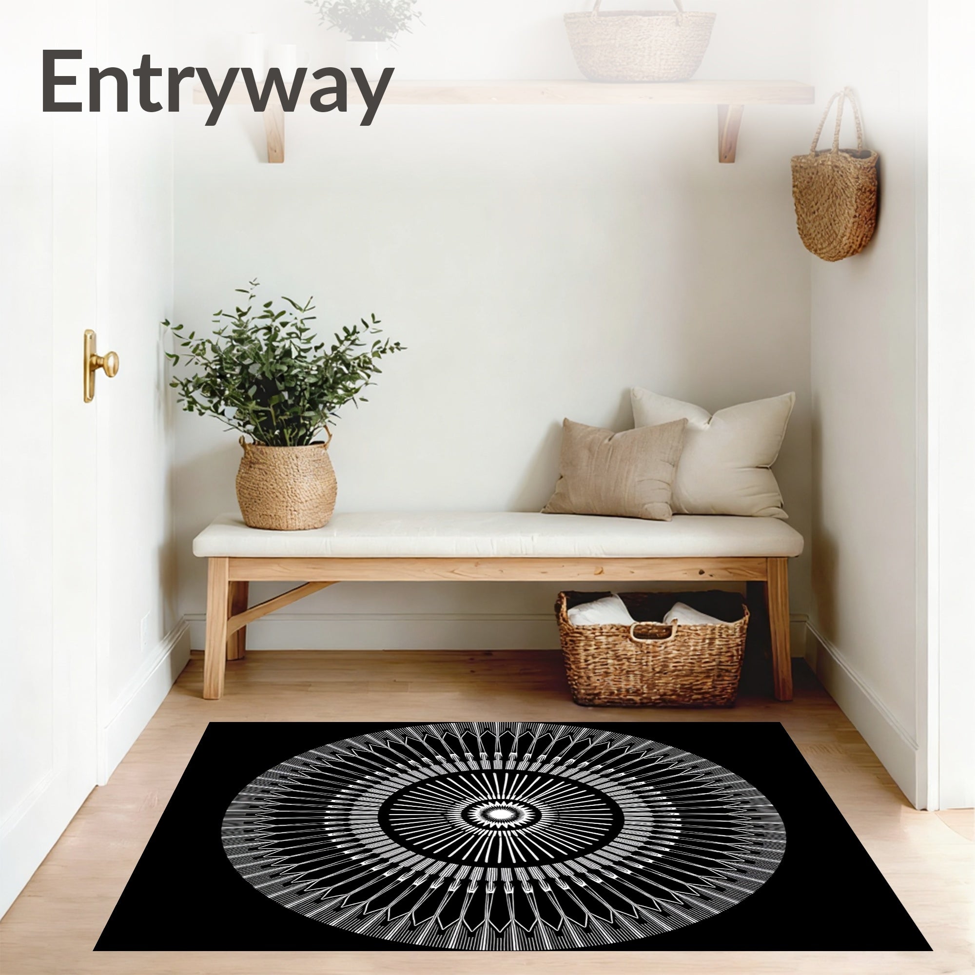 Midnight Constellation Burst Radial Contemporary Design (Black) - ODIKA