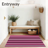 Minimalist Stripe Mosaic with Contrasting Parallel Lines and Negative Space (Pink)