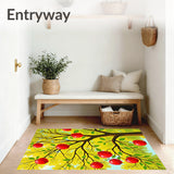 Golden Sunshine Tree Branch Semi Circle with Fresh Fruit Motifs(Red)