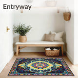 Geometric Multicolour Large Floor Art(Blue)