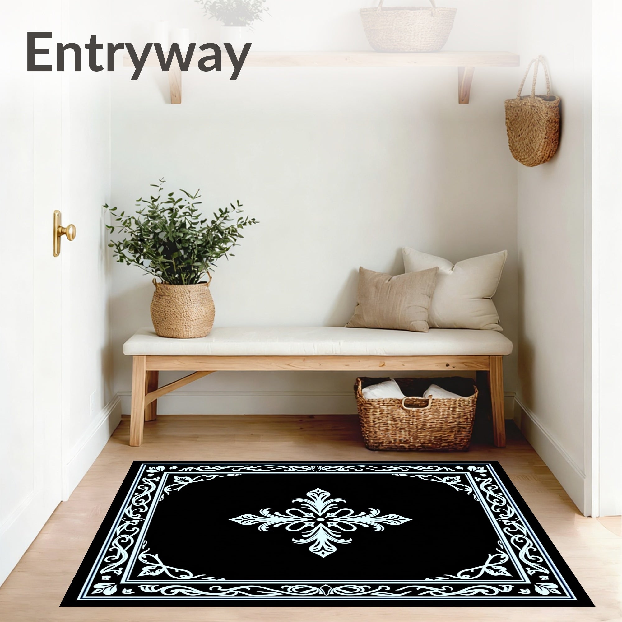 Gothic Damask Ornamental with Baroque Flourishes (Black) - ODIKA