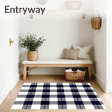 Country Gingham Entryway Welcome(Black)