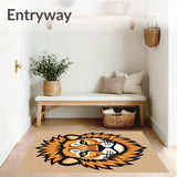 Noble Feline Facial Expression Decorative Accent(Brown)