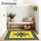 Holiday Laurel Medallion Vintage Inspired Botanical Filigree(Yellow)