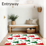 Holiday Tree with Decorative Pine Branch Motifs(Red)