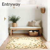 Elegant Kitchen Area Non Slip Cushioned Comfort Mats(Beige)