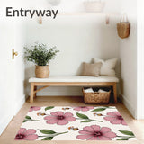 Botanical Print with Layered Hibiscus Illustrations (Pink)