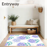 Blooming Hydrangea Meadow Artistic Floral Interlocking(Purple)