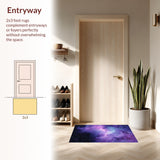 Enchanting Color Burst Galaxy Art(Purple)