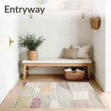 Contemporary Neutral Area With Artistic Blended Hues and Faded Shapes(Gray)