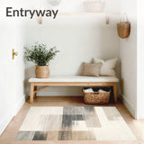 Beige & Grey Abstract Kitchen Runner(Beige)