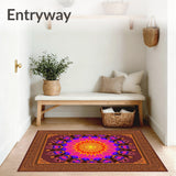 Vibrant Sunset Tapestry Arabesque Starburst(Pink)