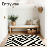 Abstract Chevron Zigzag Herringbone Monochrome(Black)