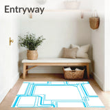 Avant garde Junction Network Interconnected Maze Futuristic(Blue)