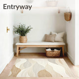 Chic Quick Dry Area for Bathroom Non Slip and Water Absorbent(Beige)