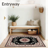 Ornamental Medallion Tapestry with Traditional Artistry(Black)