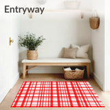 Classic Interlocking Buffalo Check Festive Plaid Design(Red)