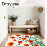 Harvest Season Poppy Meadow Floral with Autumn Blooms(Orange)