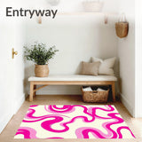 Modern Swirl Abstract Motif Accent(Pink)